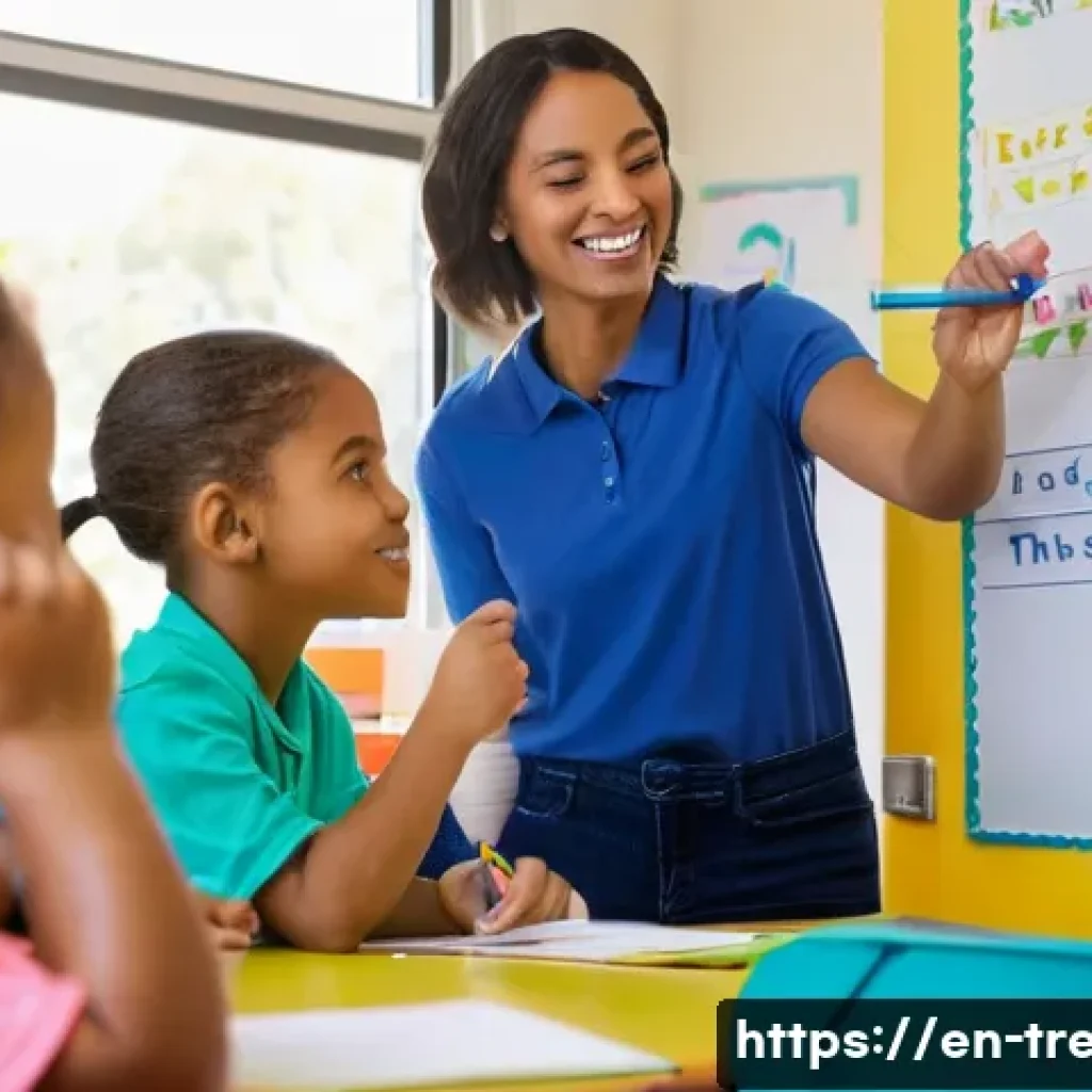 독서지도사 이론 완벽 정리 - **Prompt:** A brightly lit, inviting elementary school classroom buzzing with activity. A diverse gr...